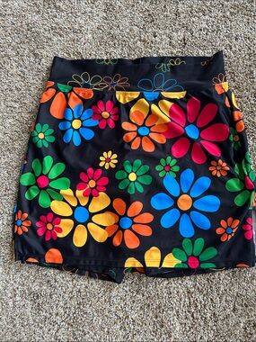 Skort Obsession "Night Daisies" black size M